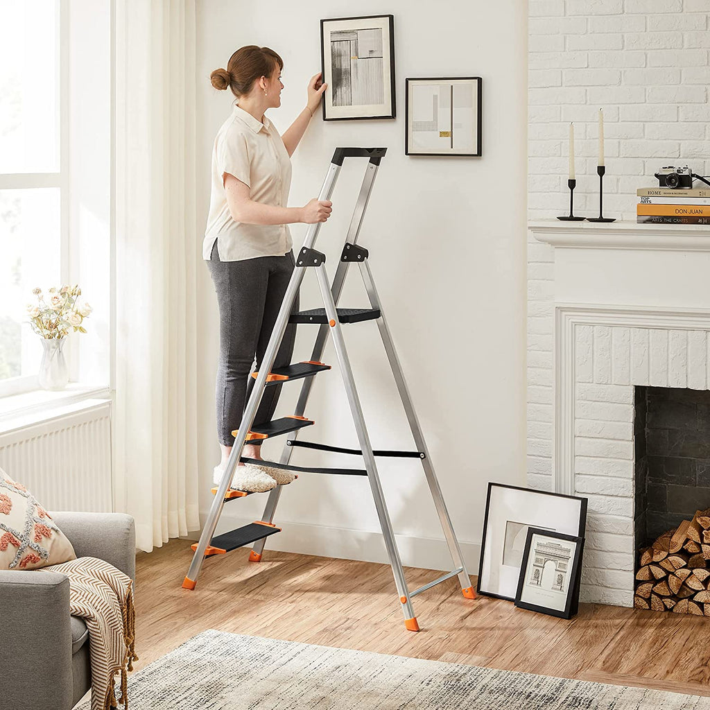 Stairladder - Foldable - 5 steps - Aluminum - up to 150 kg