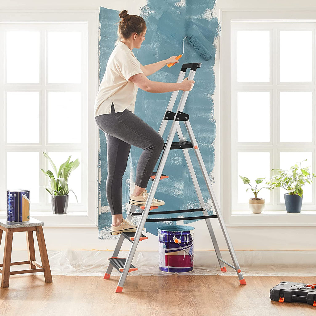 Stairladder - Foldable - 5 steps - Aluminum - up to 150 kg