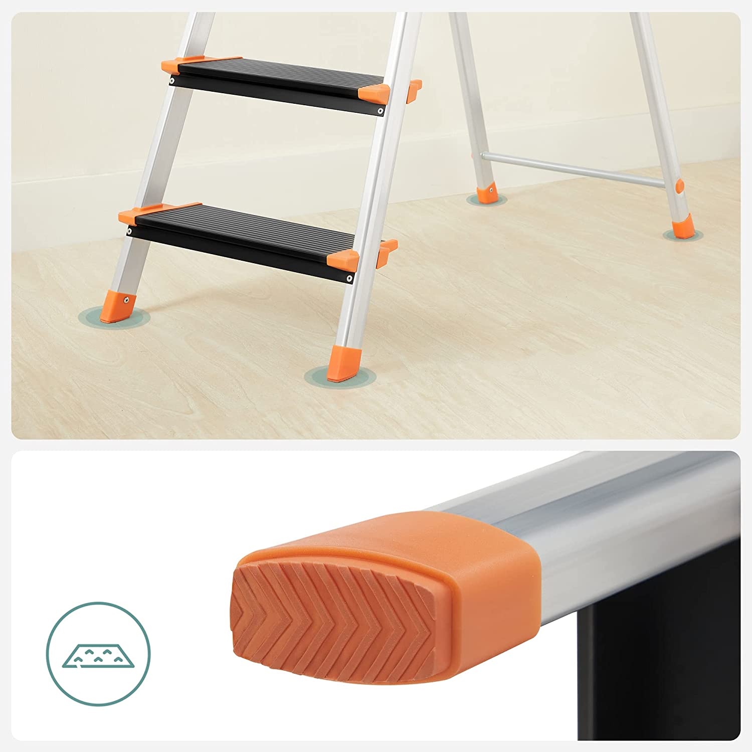 Stairladder - Foldable - 5 steps - Aluminum - up to 150 kg