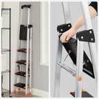 Stairladder - Foldable - 5 steps - Aluminum - up to 150 kg