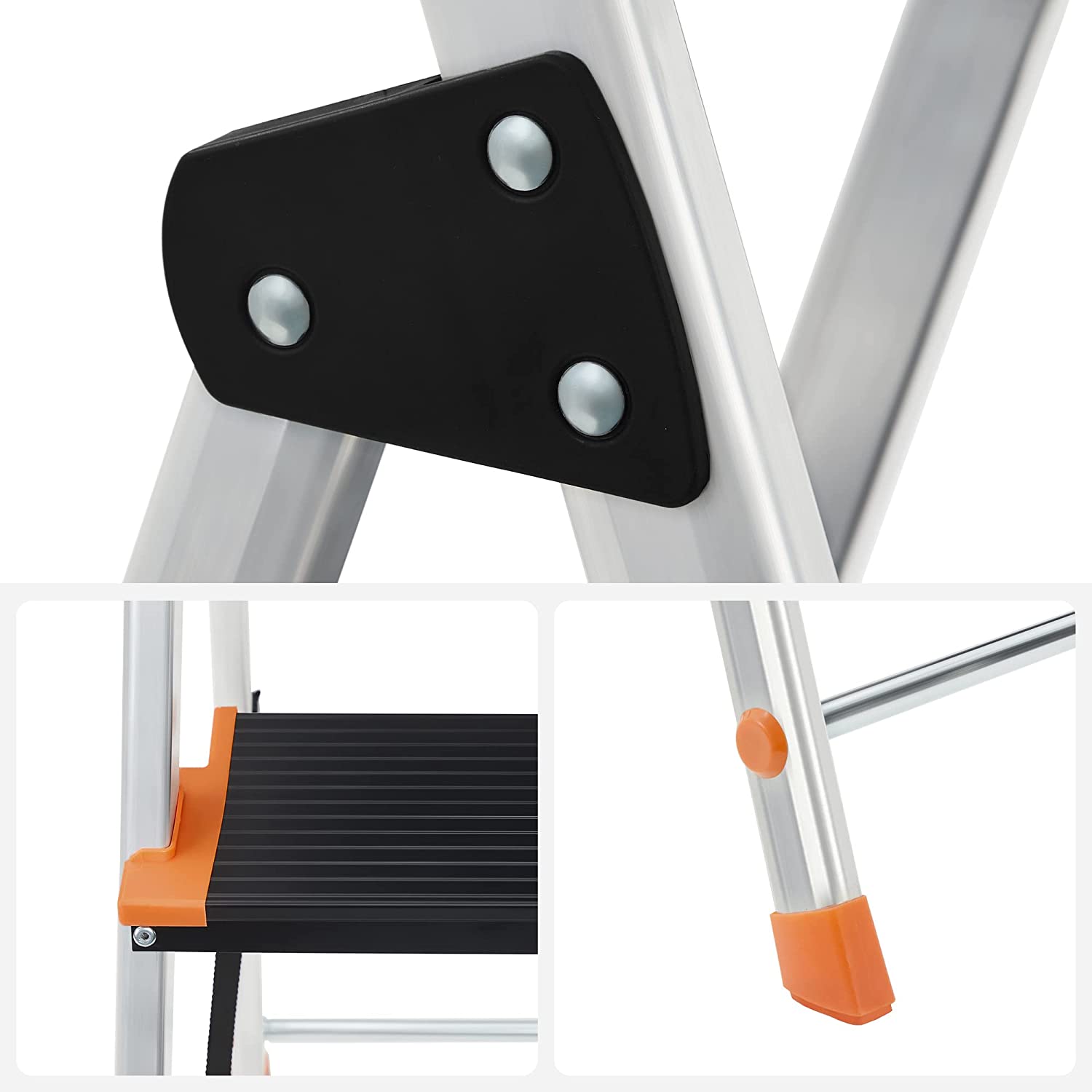 Stairladder - Foldable - 5 steps - Aluminum - up to 150 kg