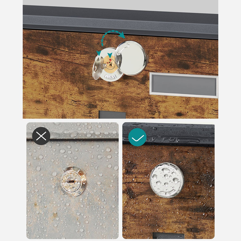 Letterbox - with newspaper compartment