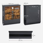 Letterbox - with newspaper compartment