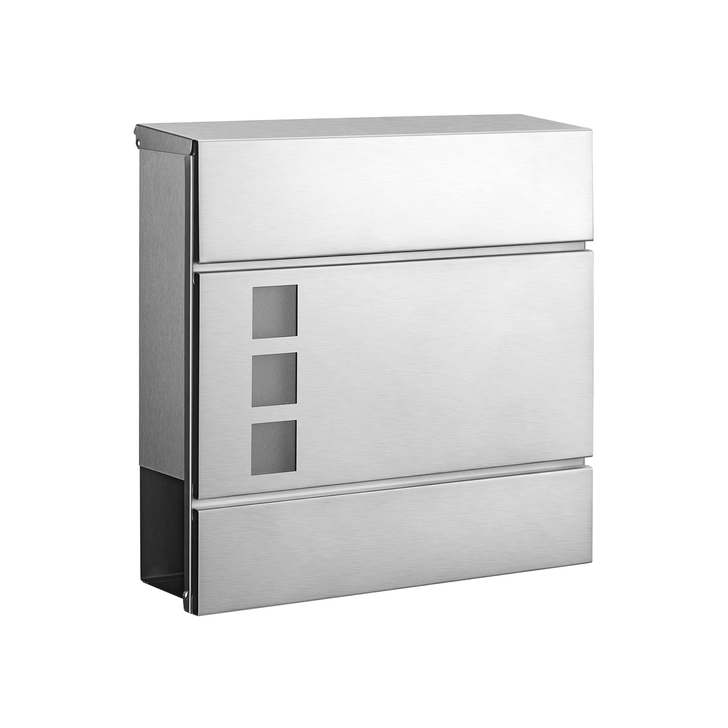Mailbox - Modern wall letterbox - With newspaper compartment - Lockable - Black