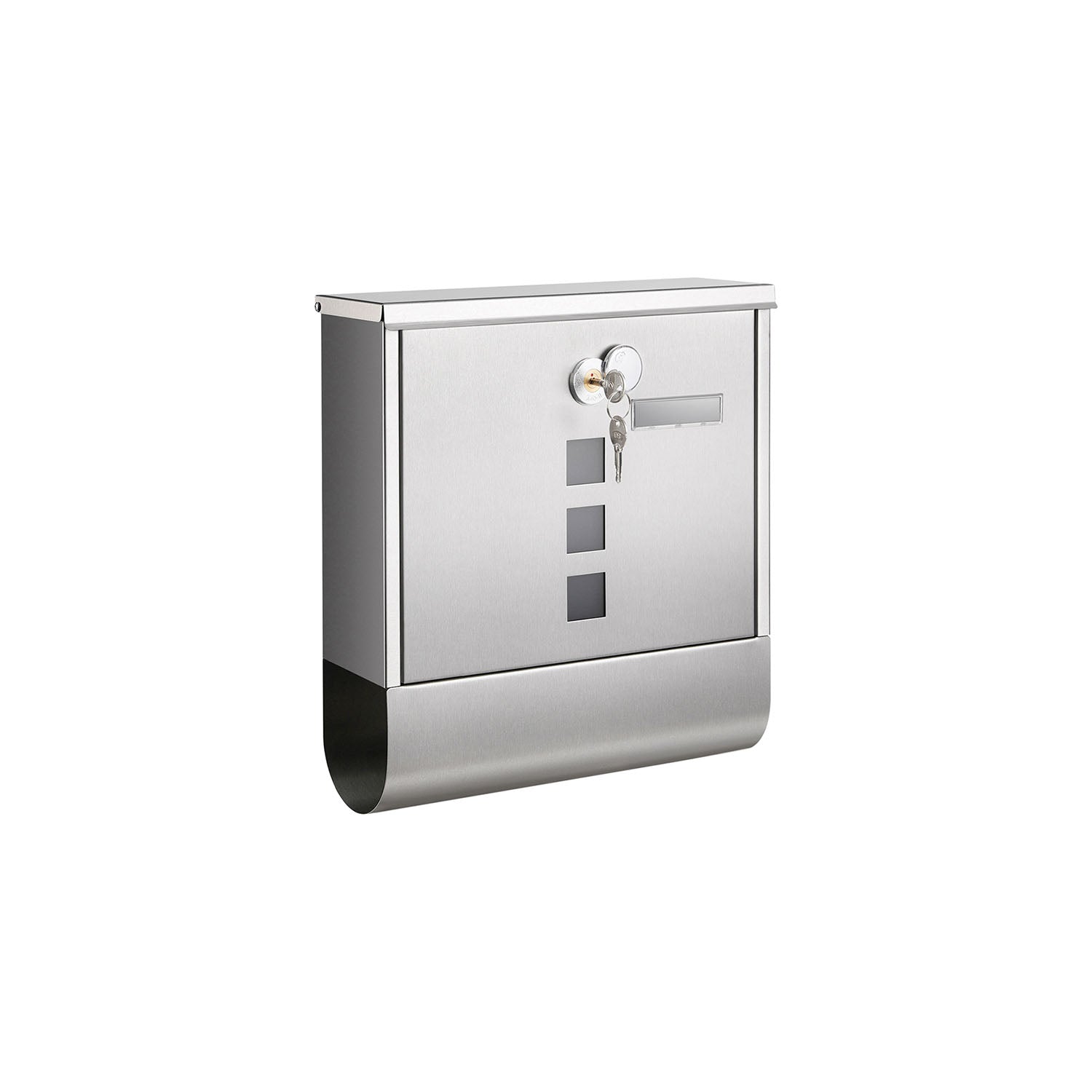 Letterbox - with silver copper slot cylinder