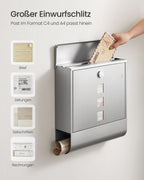 Letterbox - with silver copper slot cylinder