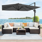 Parasol 290 x 290 cm 360 ° rotatable with standard