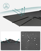 Parasol 290 x 290 cm 360 ° rotatable with standard
