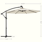 Parasol on solar energy with LED lighting-Modern Design
