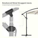 Parasol on solar energy with LED lighting-Modern Design