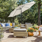 Parasol - Garden parasol - Ø 270 cm - Tiltable - With crank - Beige
