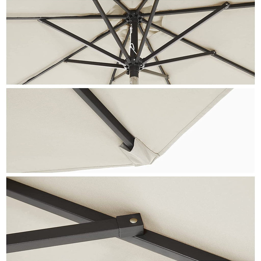 Parasol - Garden parasol - Ø 270 cm - Tiltable - With crank - Beige