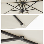 Parasol - Garden parasol - Ø 270 cm - Tiltable - With crank - Beige