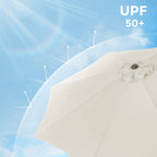 Parasol - Garden parasol - Ø 270 cm - Tiltable - With crank - Beige