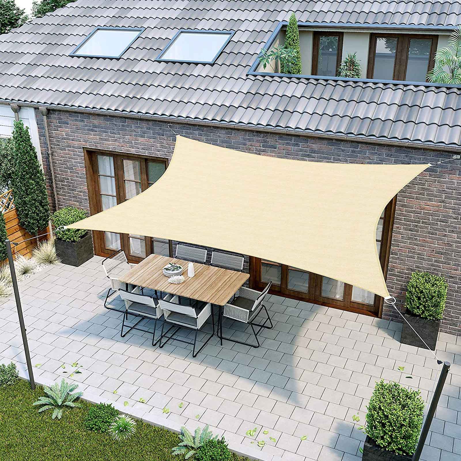 Sunshade - 3 × 4 m - Sand
