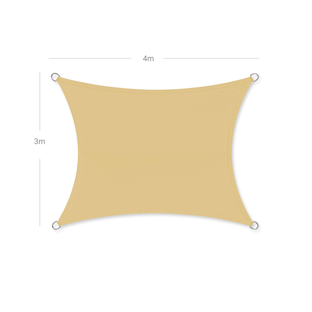 Sunshade - 3 × 4 m - Sand