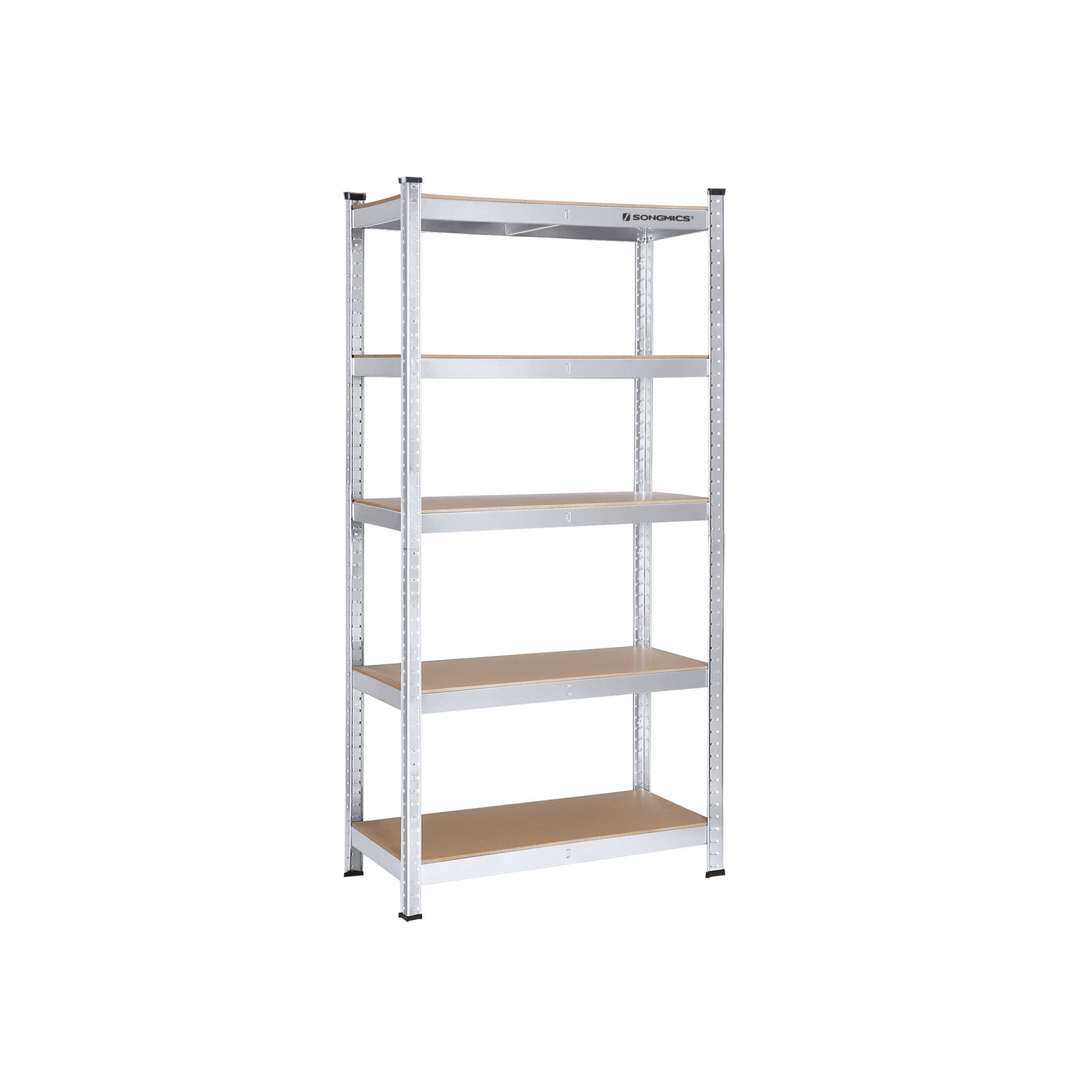 Storage rack - metal cupboard - 875 kg bearing capacity - 180 x 90 x 40 cm - silver