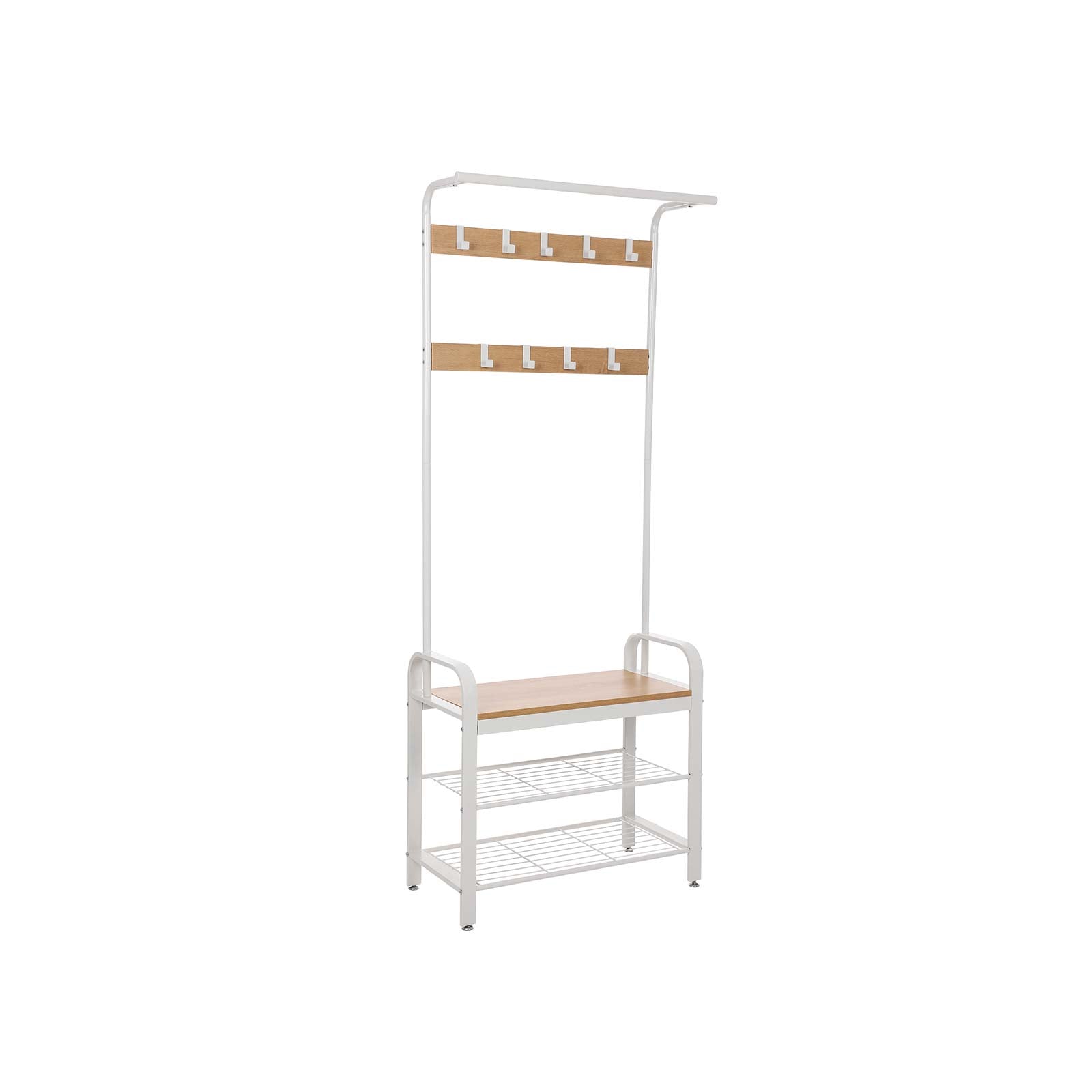 Coat rack - shoe rack - with 9 hooks - industrial design