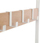 Coat rack - Shoe rack with bench - Industrial - White/Naturel