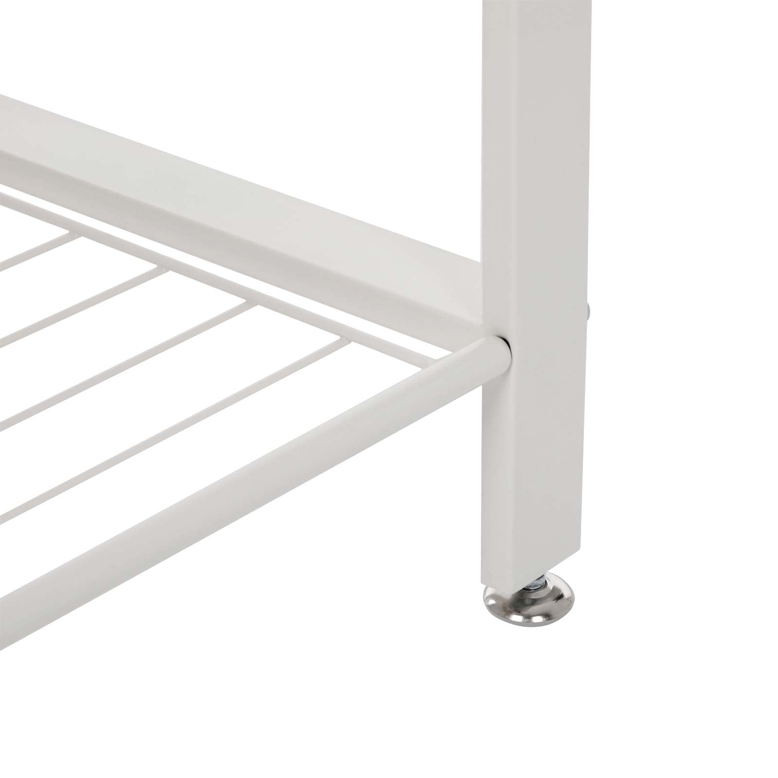 Coat rack - Shoe rack with bench - Industrial - White/Naturel