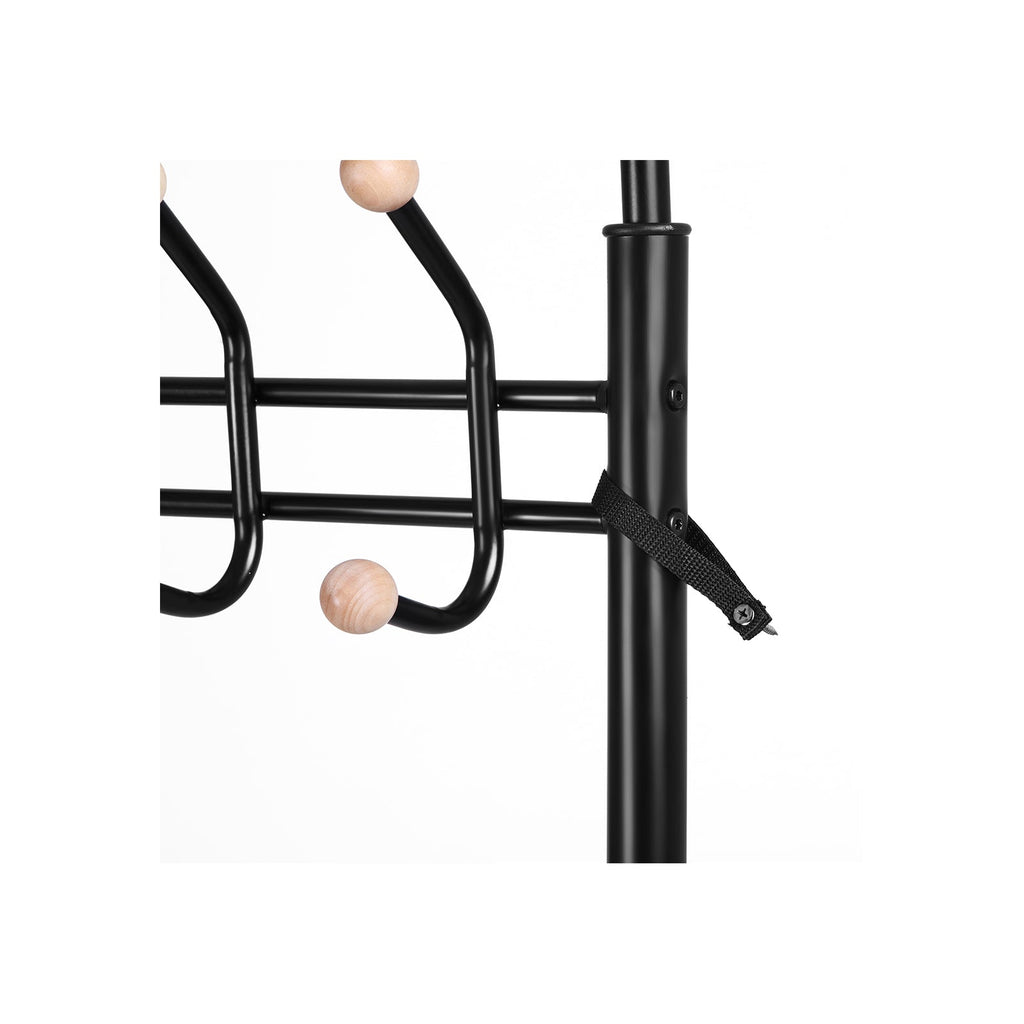 Coat rack - with shoe rack and sofa - black