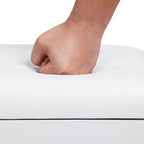 Shoe Bank - with seat cushions - 3 compartments - White