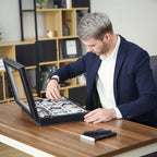 Watch box - Lockable - Organizer - Black
