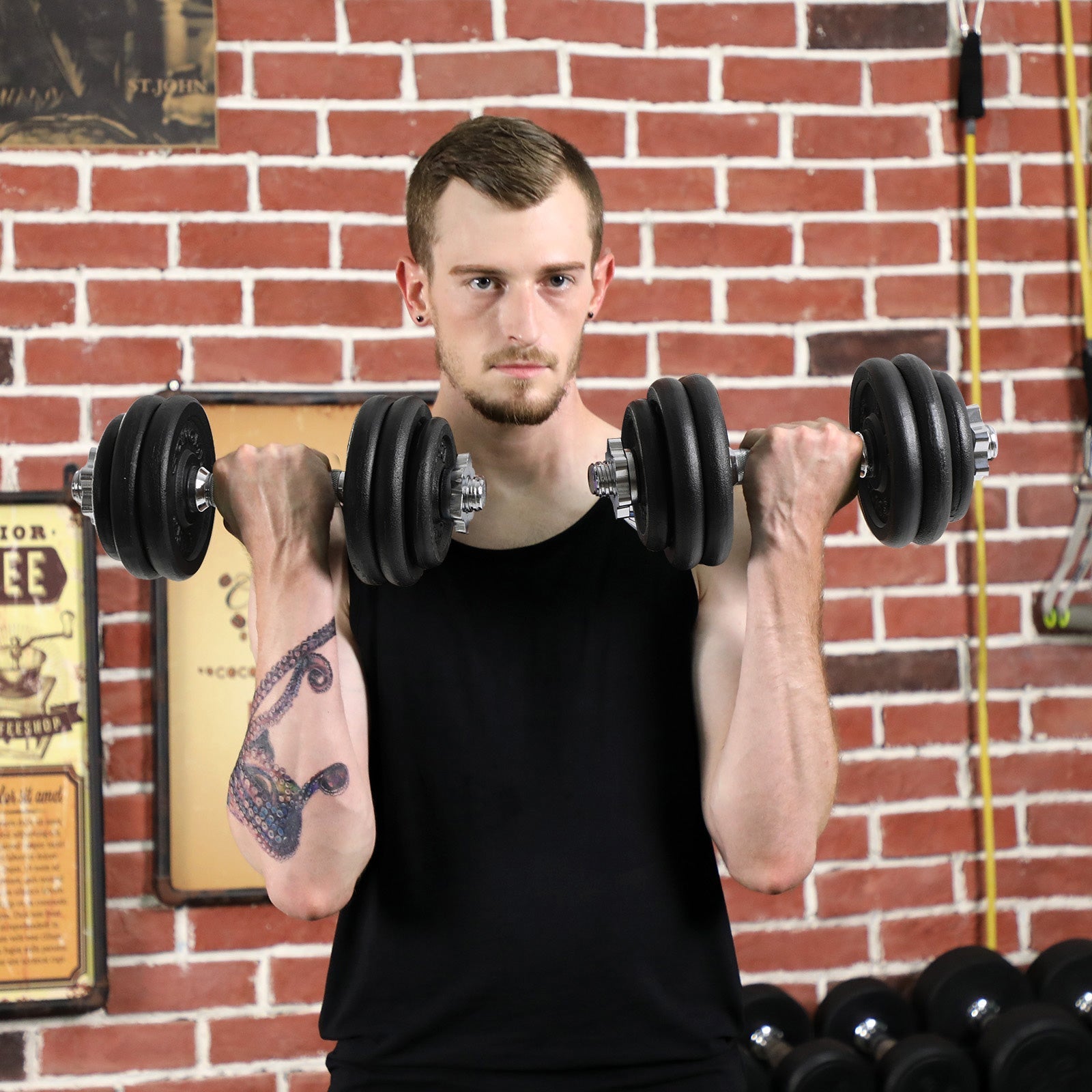 HALKERSET - Cast iron dumbbells - 30 kg - Halter set