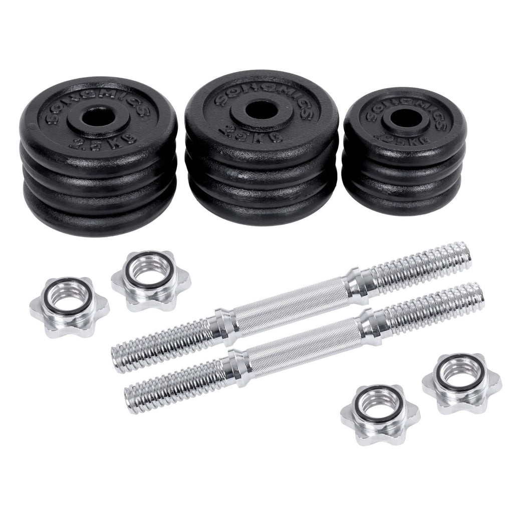 HALKERSET - Cast iron dumbbells - 30 kg - Halter set