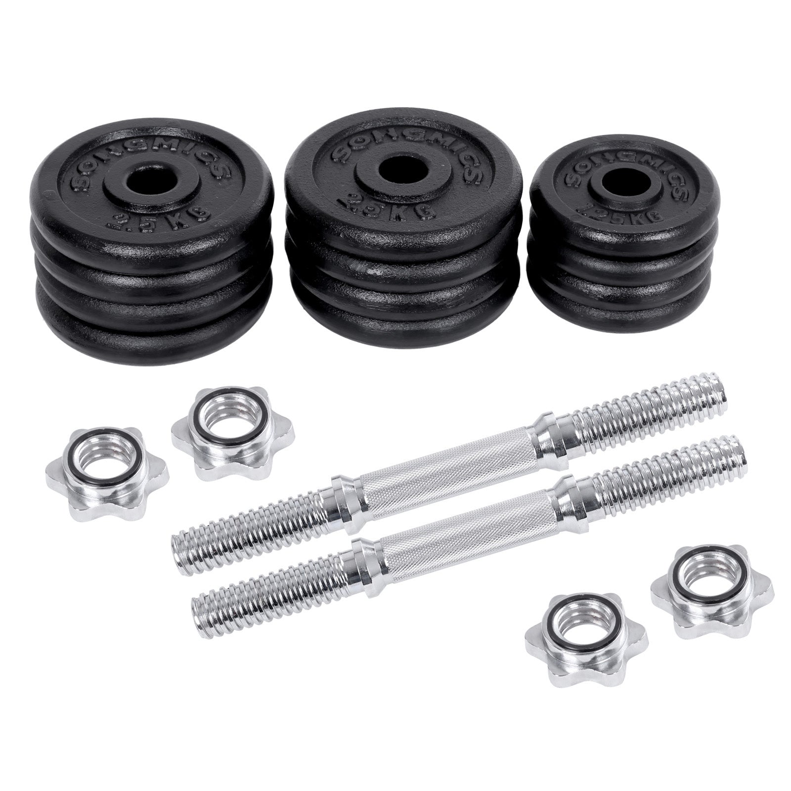 HALKERSET - Cast iron dumbbells - 30 kg - Halter set