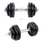 HALKERSET - Cast iron dumbbells - 30 kg - Halter set