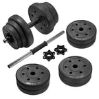 Halter set - Dumbbells - 20 kg total - Black