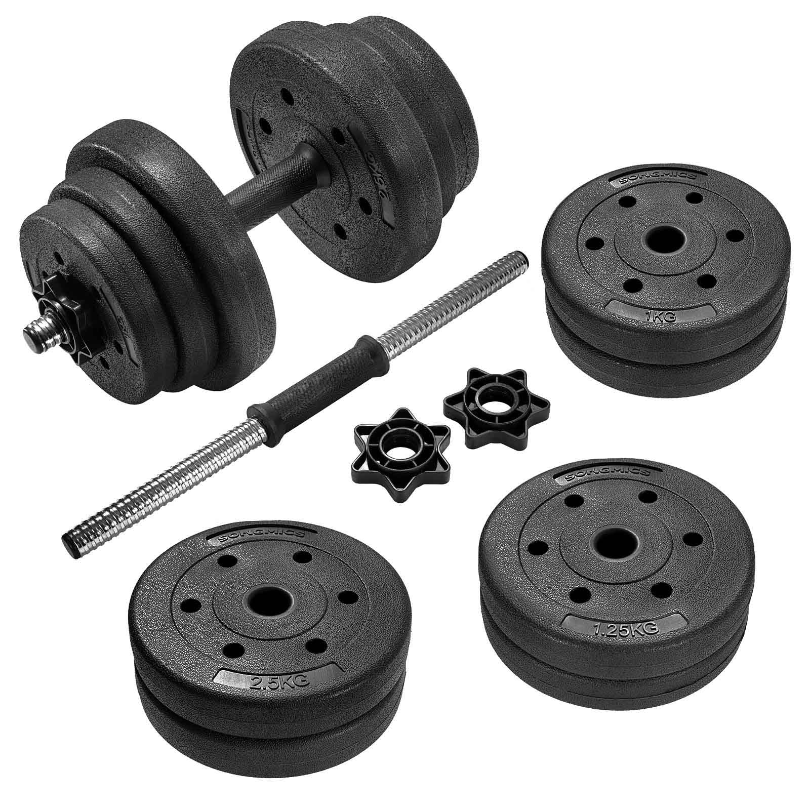 Halter set - Dumbbells - 20 kg total - Black