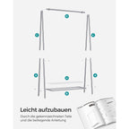 Clothing rack - Steel - With Silver Plank