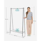 Clothing rack - Steel - With Silver Plank