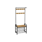 Coat rack - shoe rack - with 9 hooks - industrial design