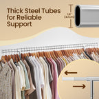 Clothing rack with wheels - extendable - up to 130 kg - sturdy model