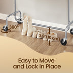 Clothing rack with wheels - extendable - up to 130 kg - sturdy model