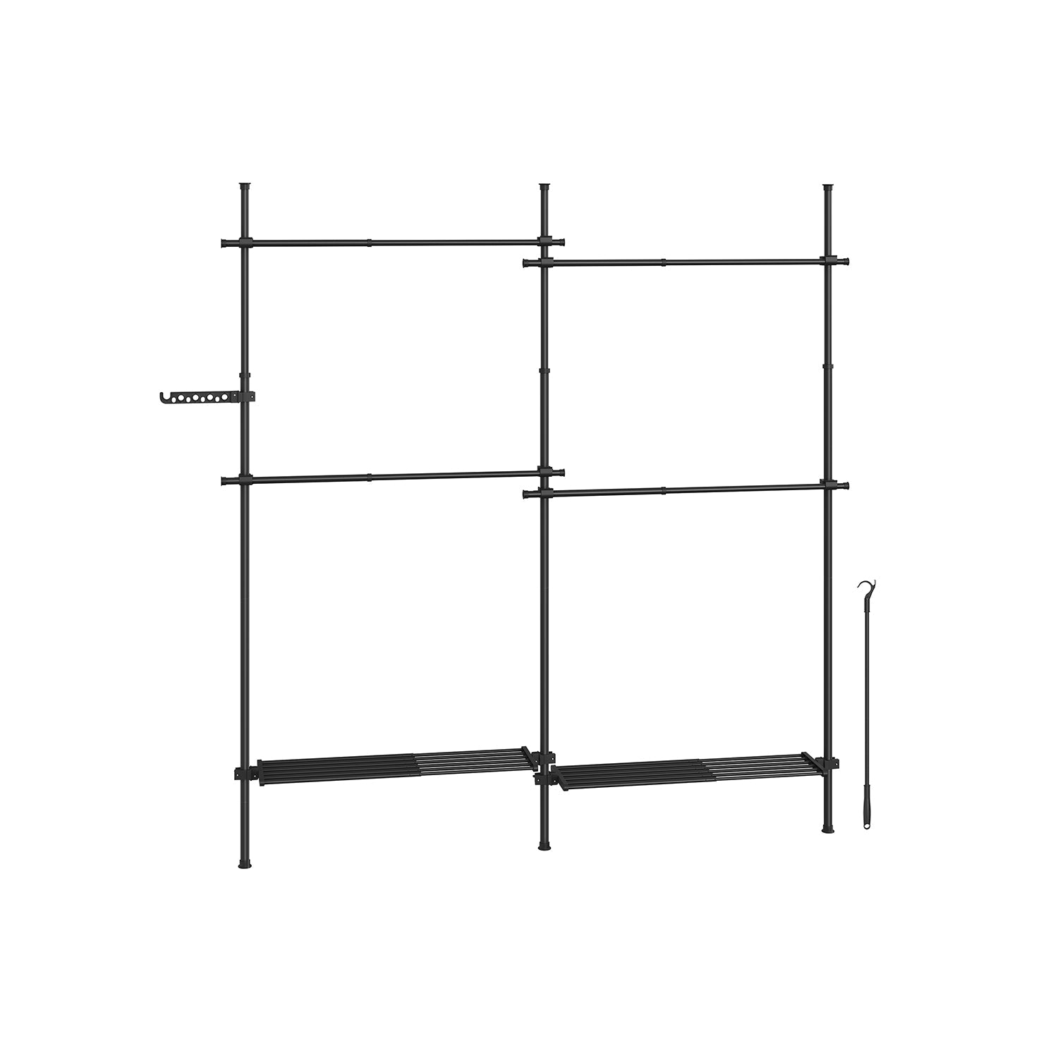 Clothing rack - 33.5 × (162–238) × (208–310) cm - Matt white