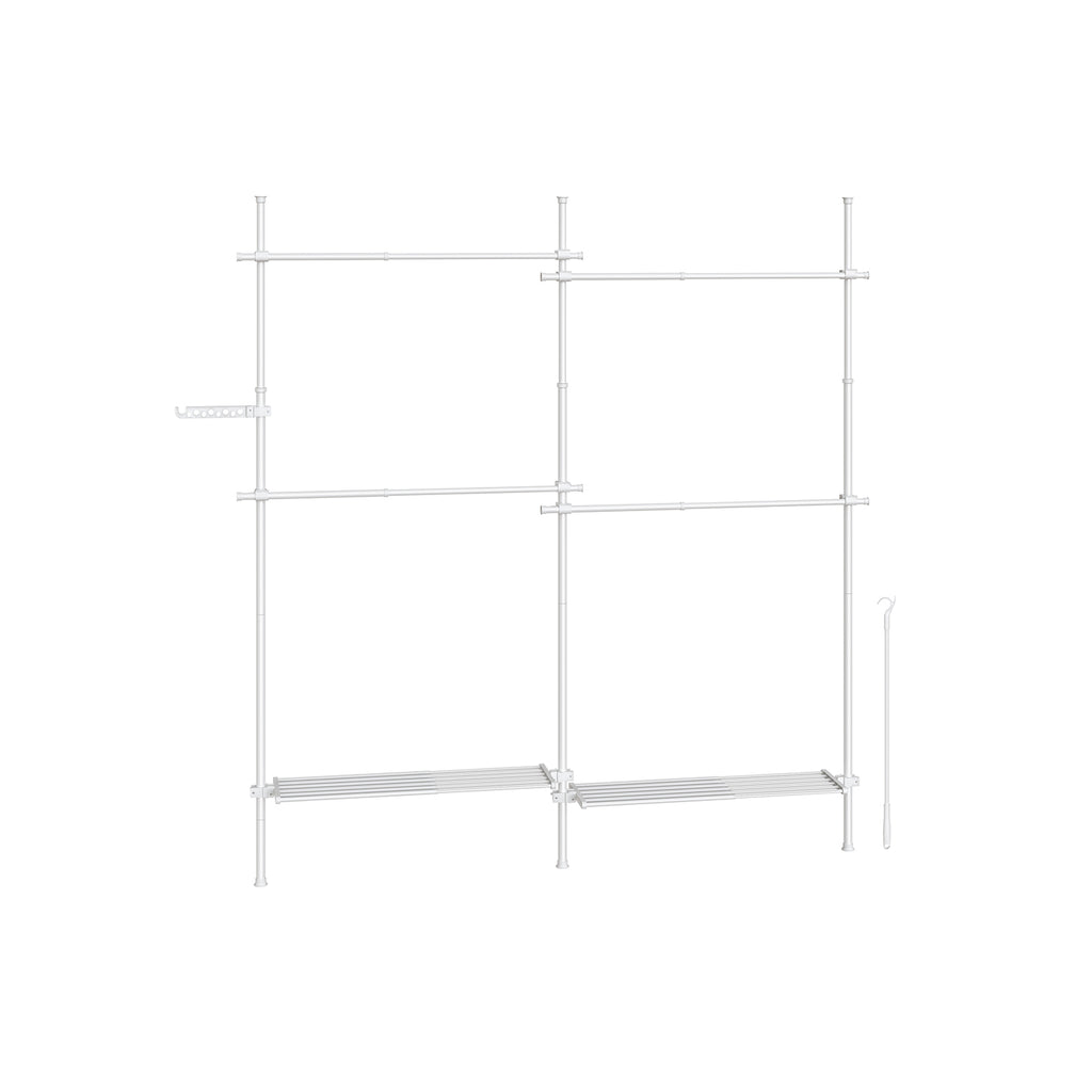 Clothing rack - 33.5 × (162–238) × (208–310) cm - Matt white