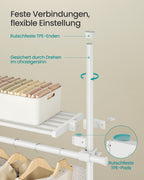 Clothing rack - 33.5 × (162–238) × (208–310) cm - Matt white