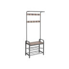 Coat rack - shoe rack - with 9 hooks - industrial design