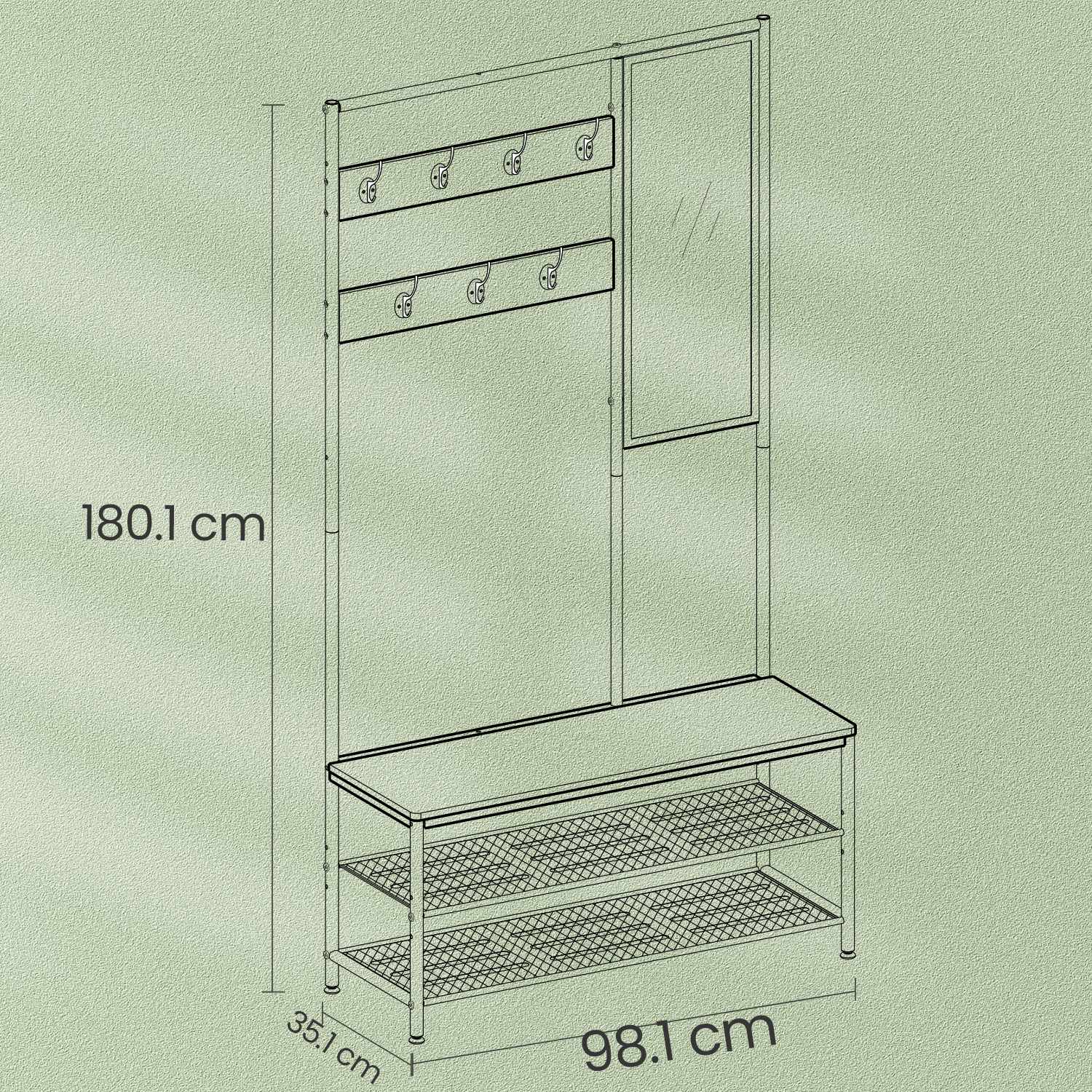 Coat rack - with mirror