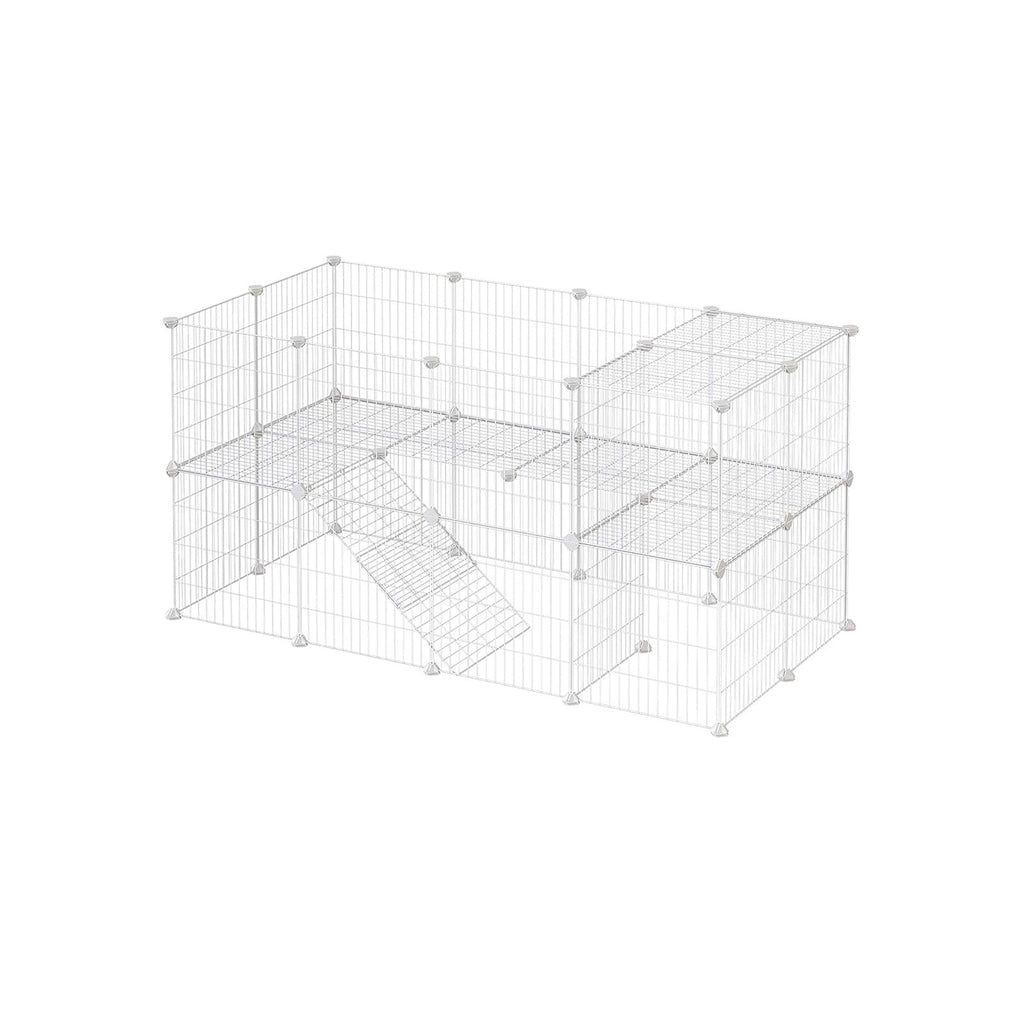 Animal cage - Fence for rabbit/hamster/guinea pig - silver