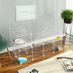 Animal cage - Fence for rabbit/hamster/guinea pig - silver