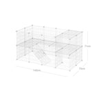 Animal cage - Fence for rabbit/hamster/guinea pig - silver
