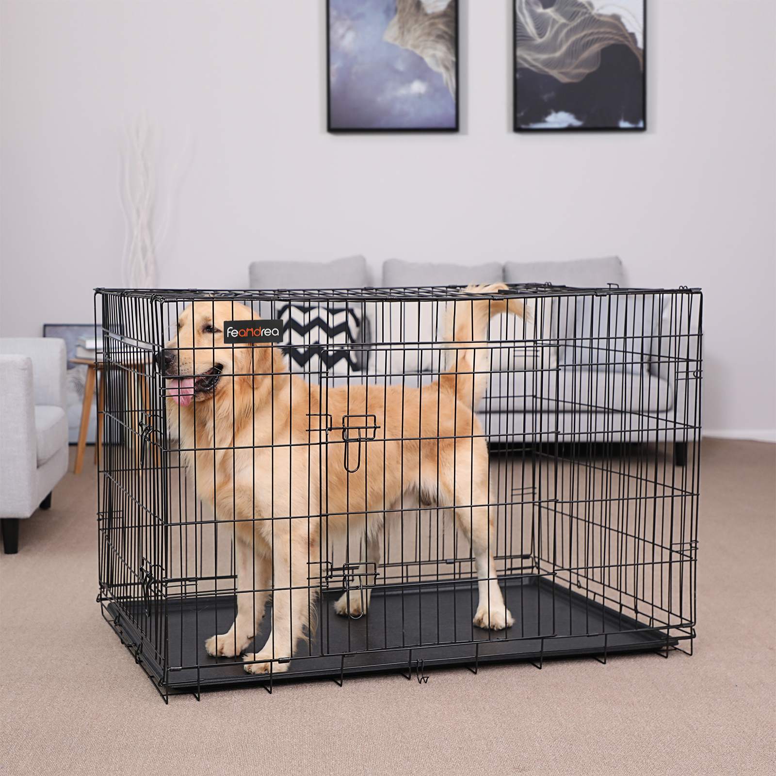 Dog Cage - Puppybench - Black