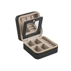 Jewelry box-with mirror-PU cover-gift idea-ink-black