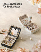 Jewelry box-with mirror-PU cover-gift idea-ink-black