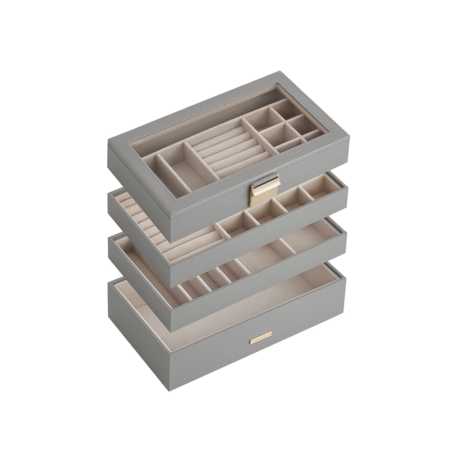Stackable jewelry box - 4 levels